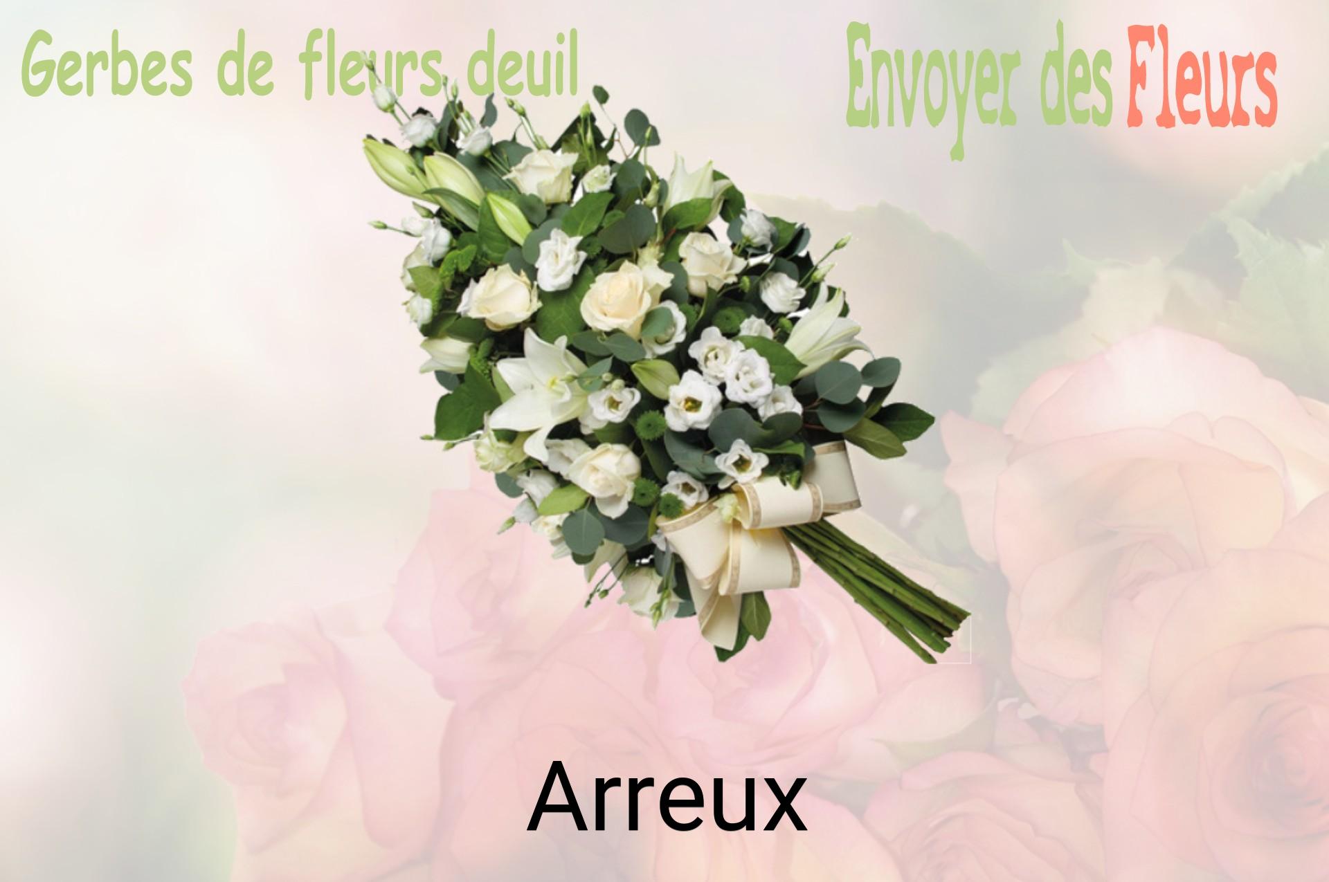 Gerbe de fleurs de deuil livrée à Arreux